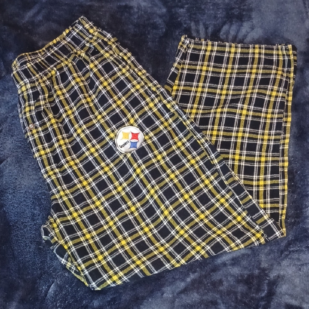 Reebok Pittsburgh Steelers Plaid Pajama Pants Women's Large